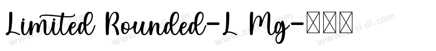 Limited Rounded-L Mg字体转换